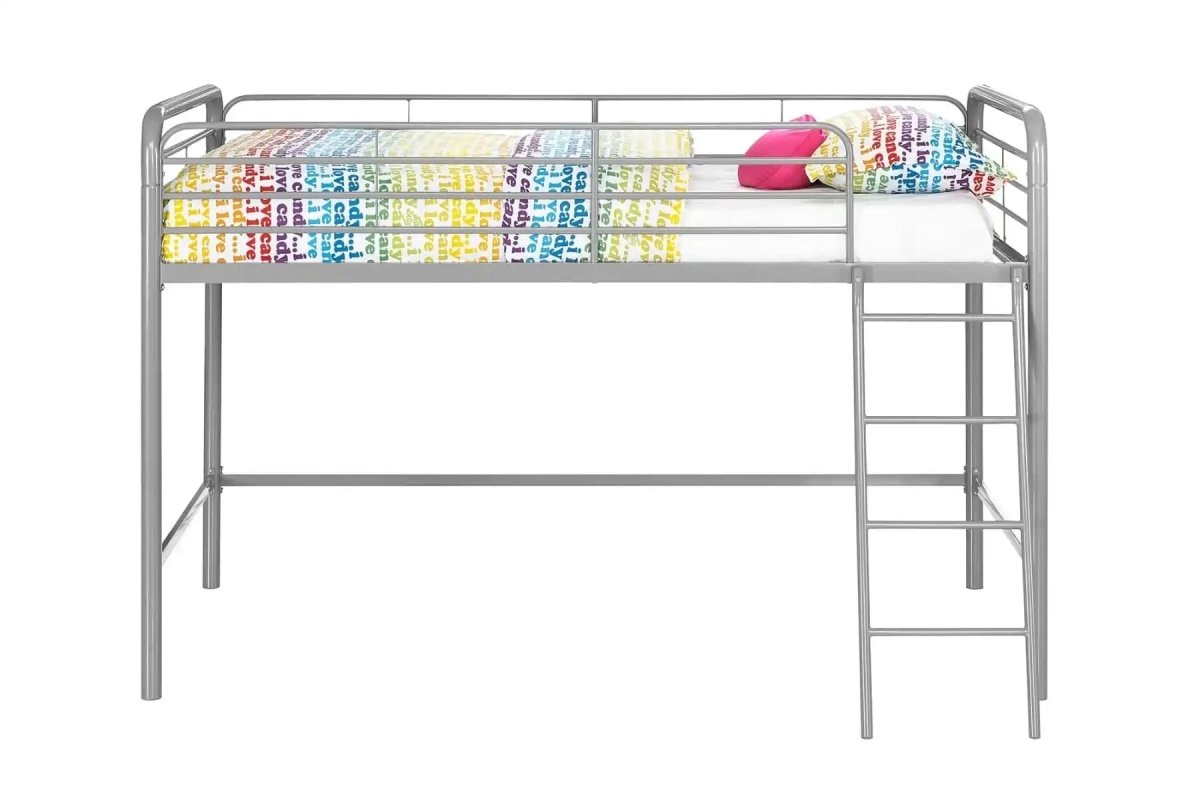 Single Mid - sleeper Bunk Bed in Grey Metal by Dorel - Price Crash Furniture