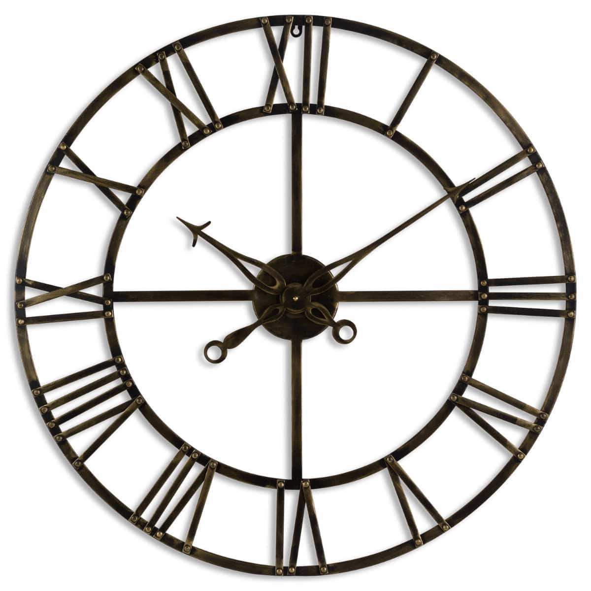 Small Antique Brass Skeleton Clock - Price Crash Furniture