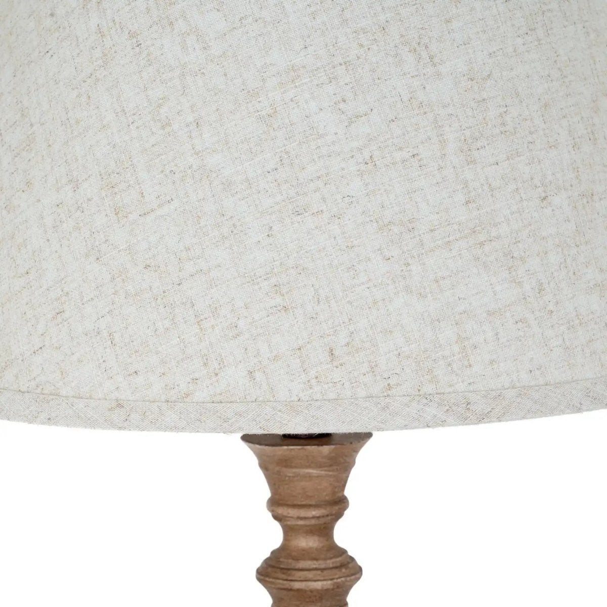 Solenne Table Lamp With Edged Linen Shade - Price Crash Furniture
