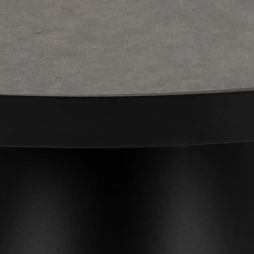 Soli Round Ceramic Coffee Table in Black 65.7x40cm - Price Crash Furniture