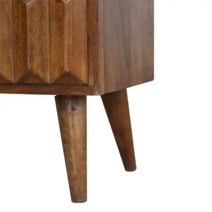 Solid Wood Coffee Table With Carved Drawer Front - Price Crash Furniture