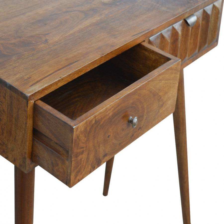 Solid Wood Console Table With Carved Drawer Front - Price Crash Furniture