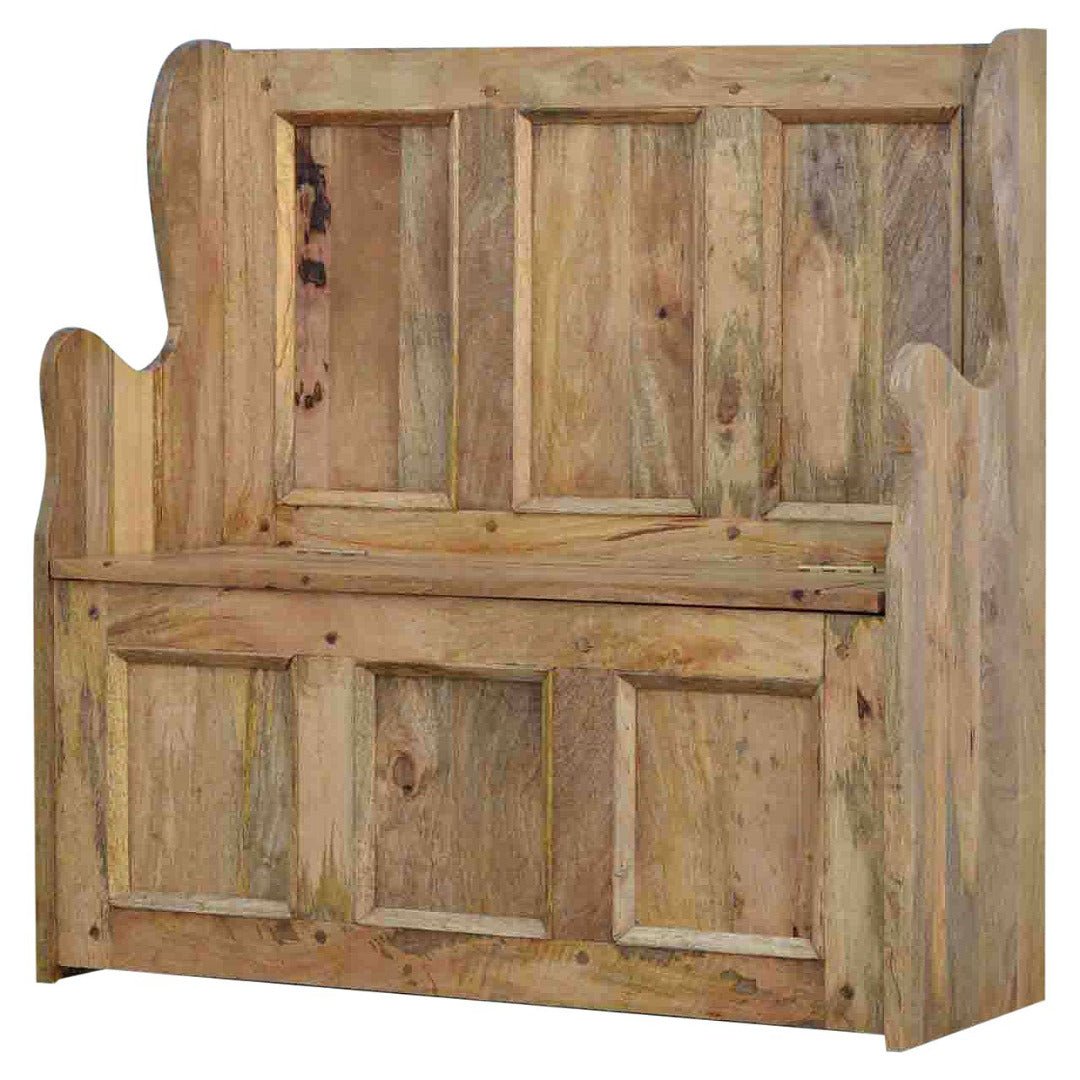 Solid Wood Large Monks Storage Bench - Price Crash Furniture