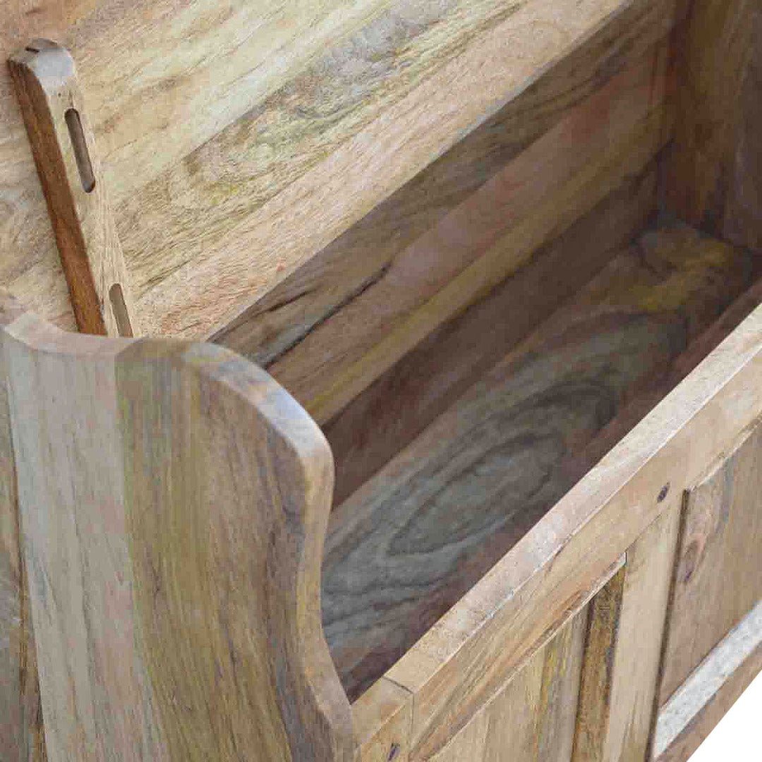 Solid Wood Large Monks Storage Bench - Price Crash Furniture