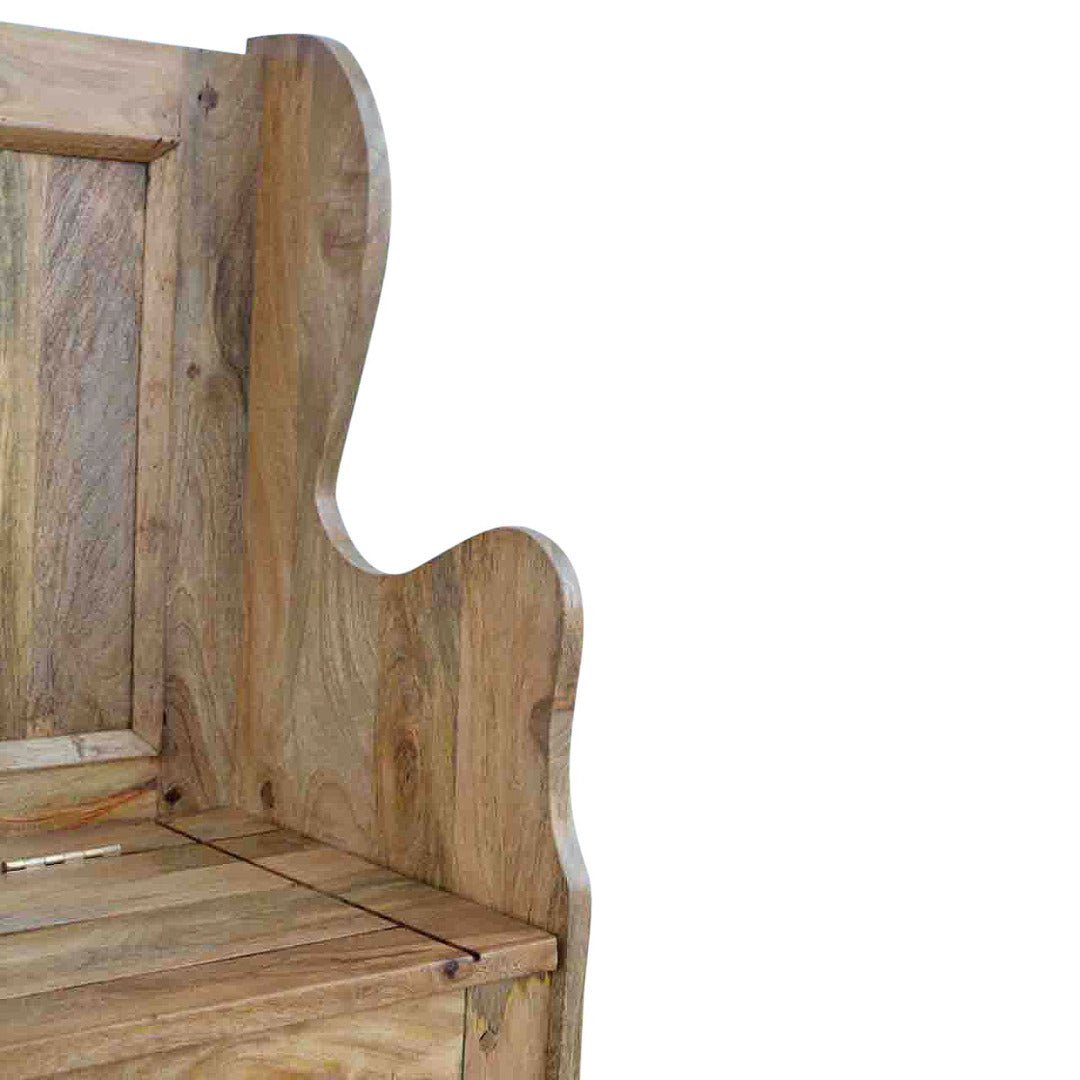 Solid Wood Large Monks Storage Bench - Price Crash Furniture