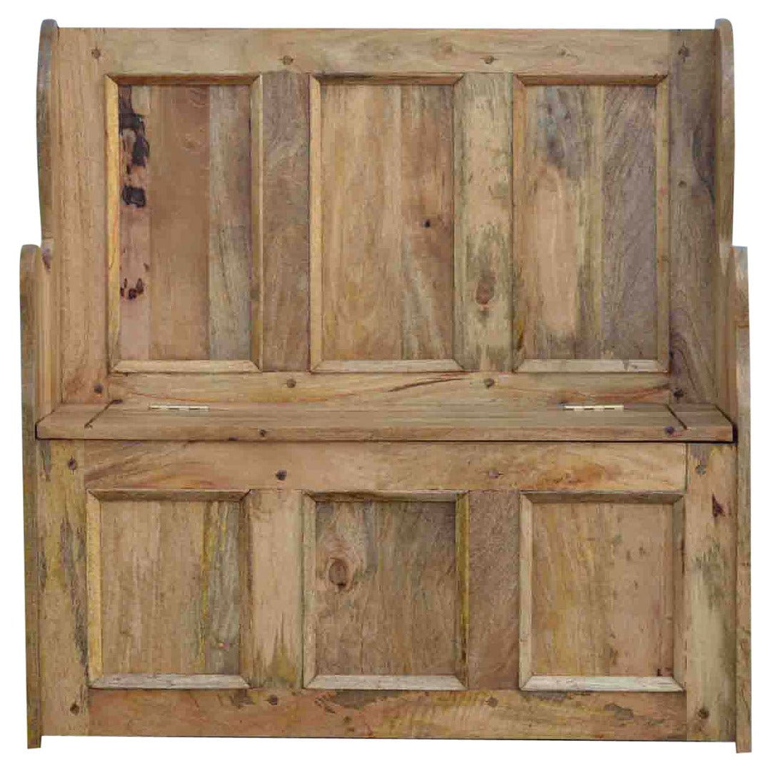 Solid Wood Large Monks Storage Bench - Price Crash Furniture