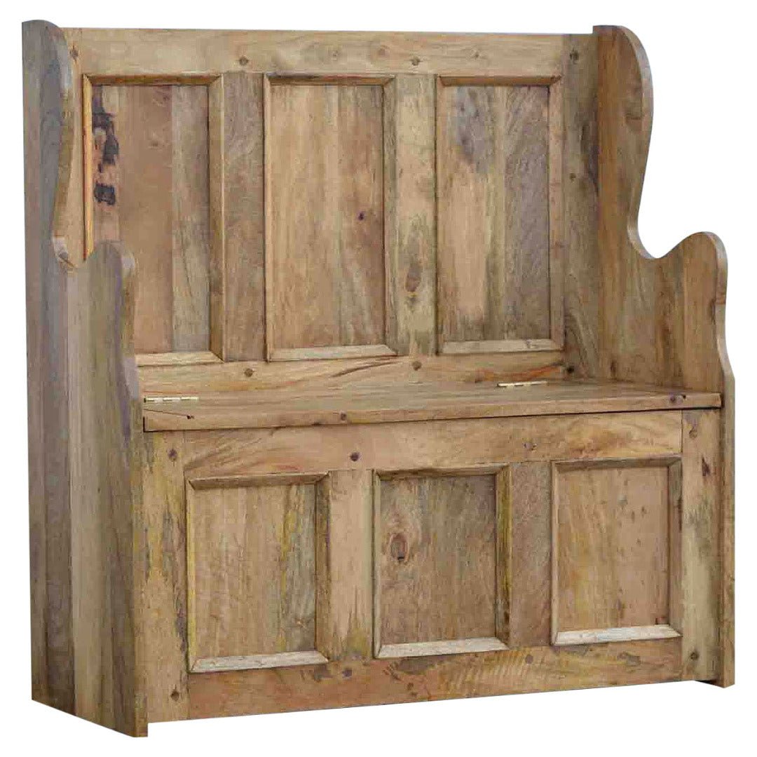 Solid Wood Large Monks Storage Bench - Price Crash Furniture