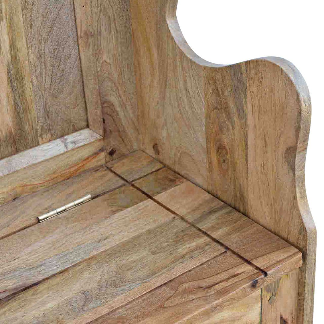 Solid Wood Large Monks Storage Bench - Price Crash Furniture