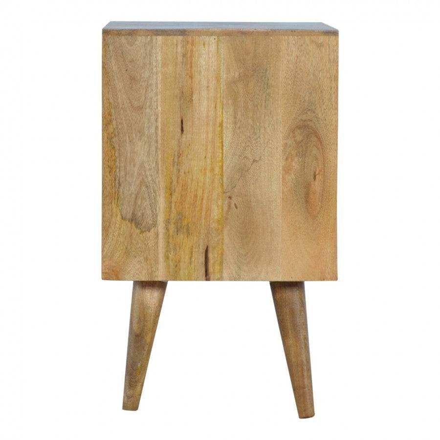 Solid Wood Nordic Style Bedside With 3 Multi Removable Drawers - Price Crash Furniture