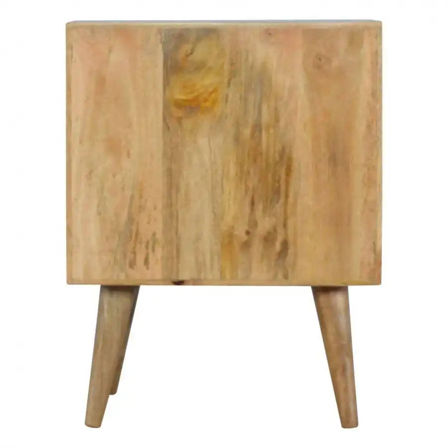 Solid Wood Nordic Style Bedside With 3 Multi Removable Drawers - Price Crash Furniture