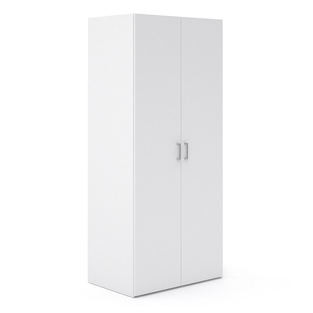 Space Package - Bedside 1 Drawer + Chest Of 3 Drawers + Wardrobe With 2 Doors In White - Price Crash Furniture