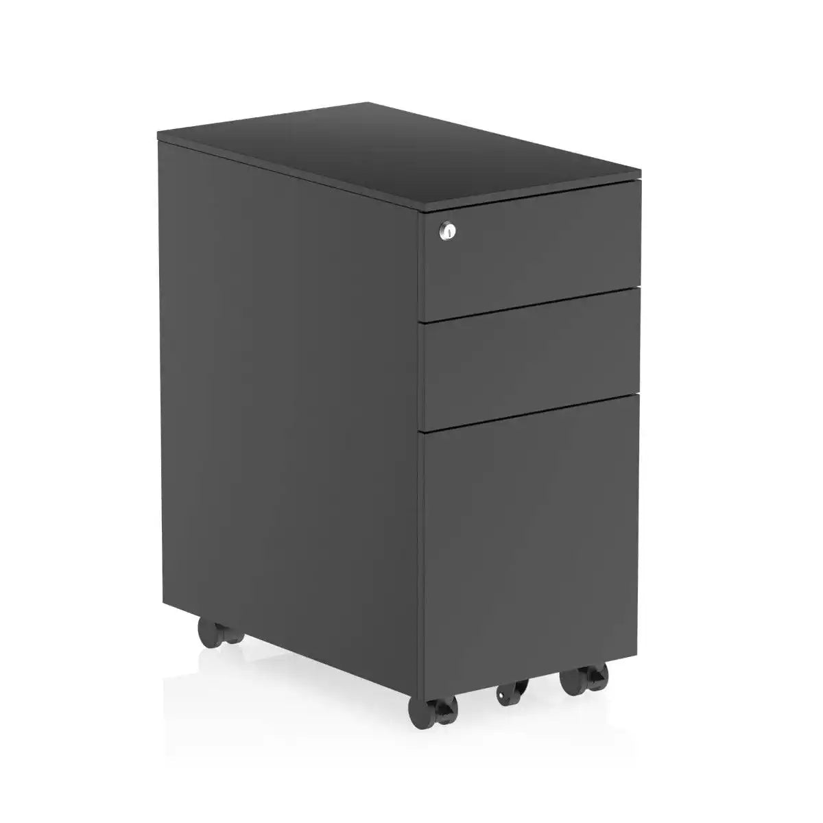 Steel Slim Mobile Pedestal Silver or White