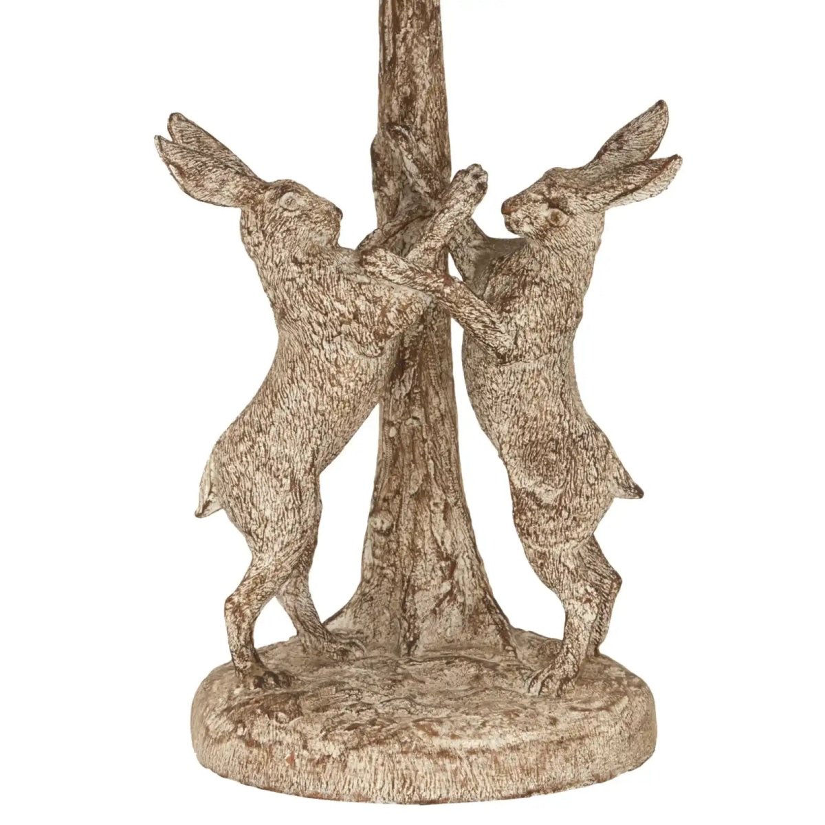 Stonewashed Marching Hares Lamp With Linen Shade - Price Crash Furniture
