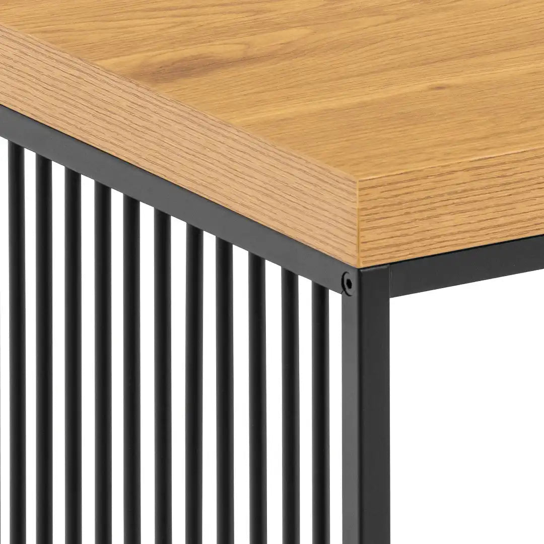 Strington Side Table in Black and Oak - Price Crash Furniture