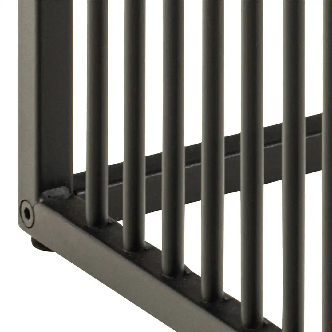 Strington Side Table in Black with Glass Top - Price Crash Furniture