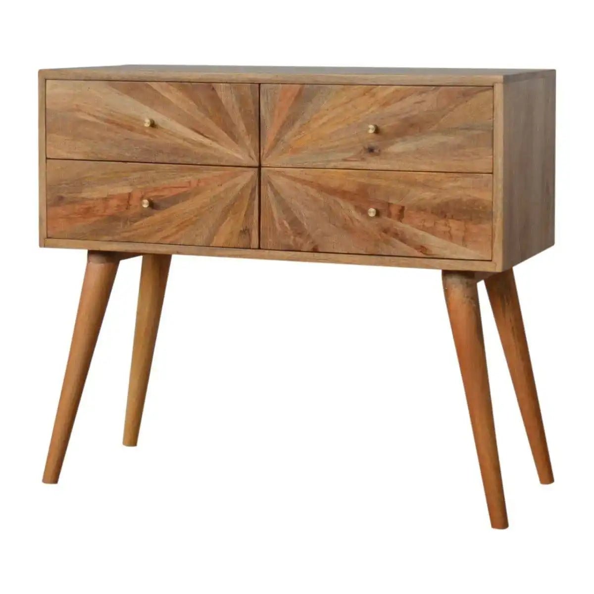 Sunrise Console Table in Oak - effect Mango Wood - Price Crash Furniture
