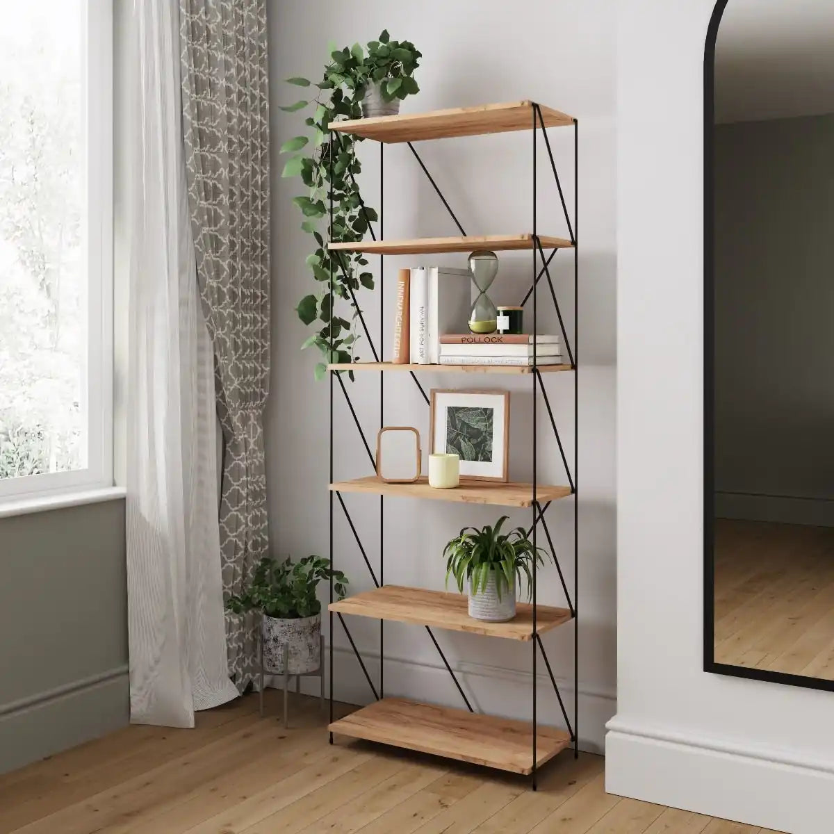 Leyo 6 Tier Bookcase Storage Unit - Price Crash Furniture