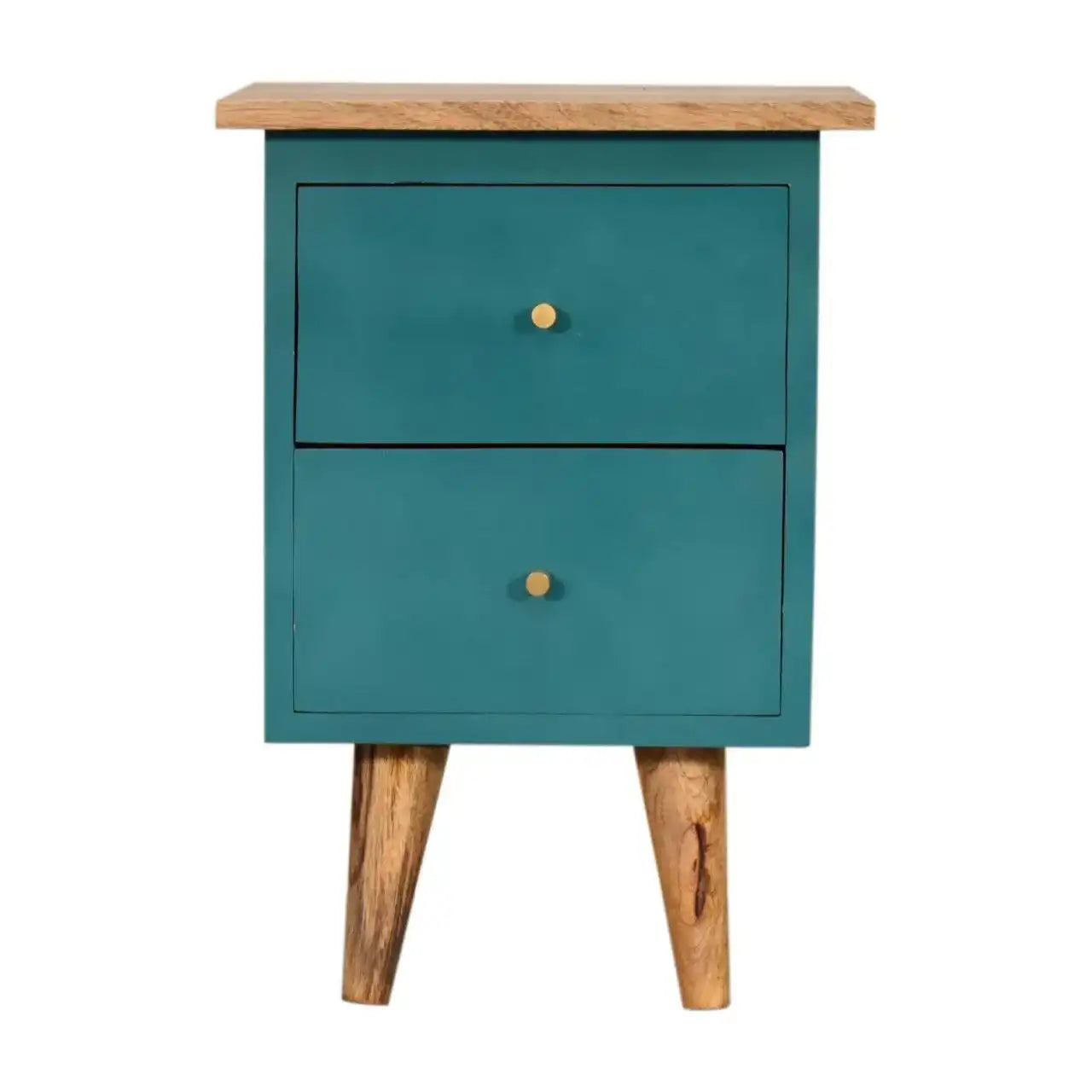 Teal Hand Painted Bedside by Artisan Furniture - Price Crash Furniture