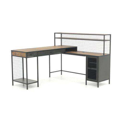 Teknik Boulevard Cafe Industrial Style L - Shaped Desk - Price Crash Furniture