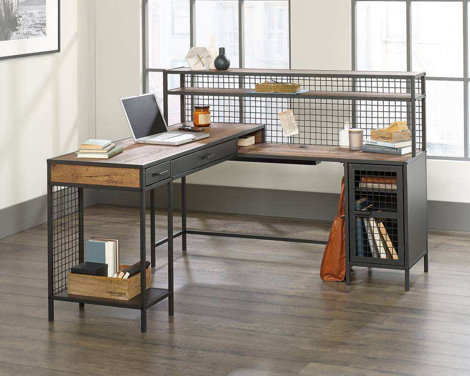 Teknik Boulevard Cafe Industrial Style L - Shaped Desk - Price Crash Furniture