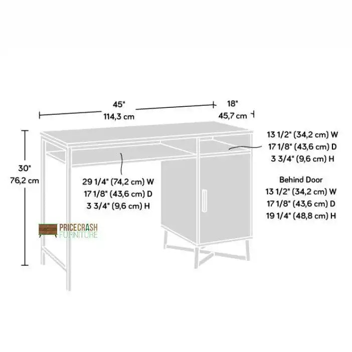 Teknik Canyon Lane Desk in Walnut and Oak - Price Crash Furniture
