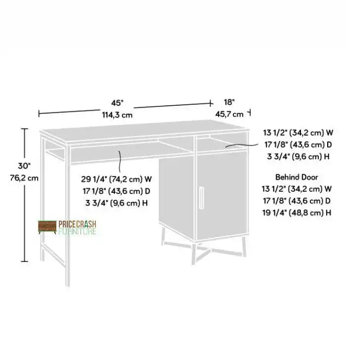 Teknik Canyon Lane Desk in Walnut and Oak - Price Crash Furniture