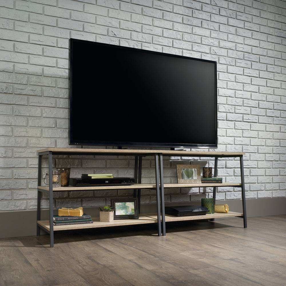 Teknik Industrial Style TV stand / Trestle Shelf in Charter Oak - Price Crash Furniture