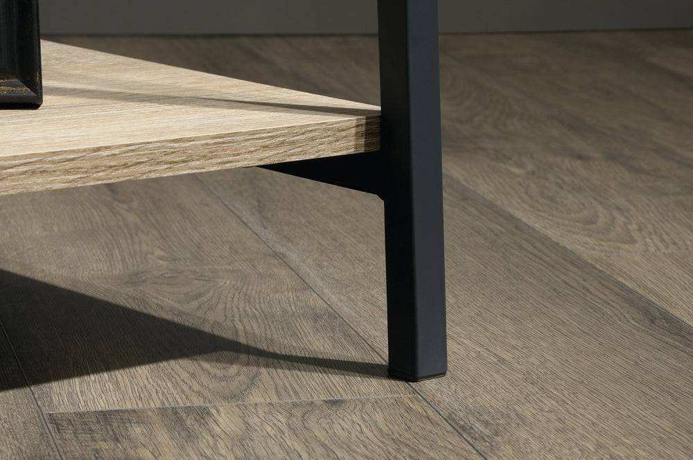 Teknik Industrial Style TV stand / Trestle Shelf in Charter Oak - Price Crash Furniture