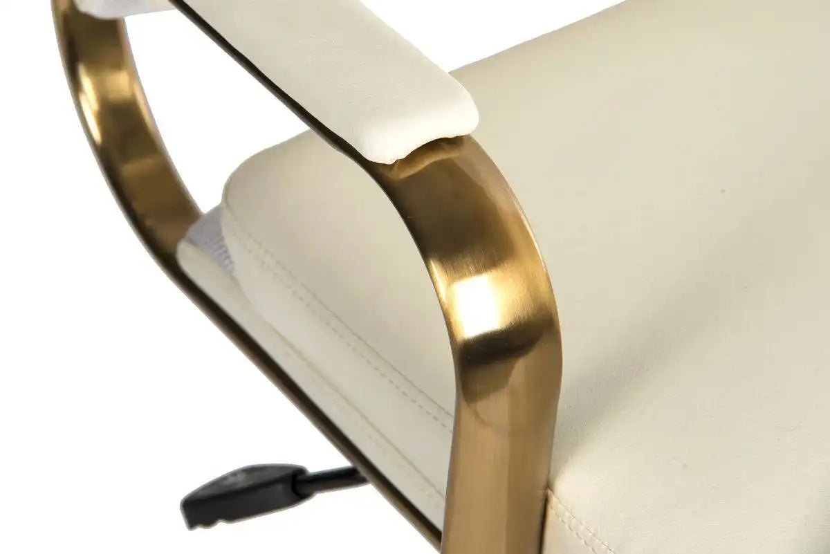 Teknik Vintage Style Executive Office Chair in White - Price Crash Furniture