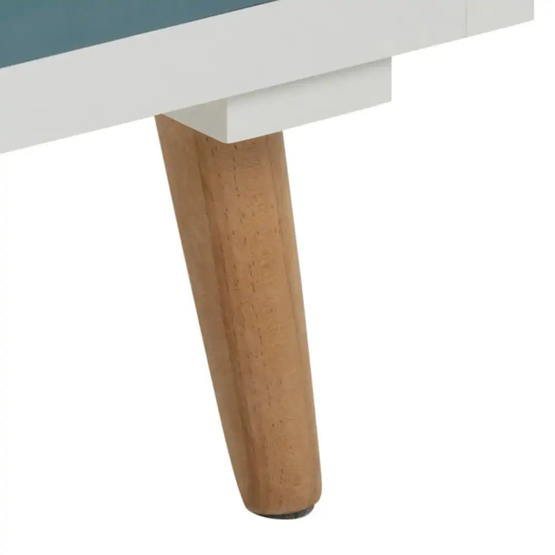 Thais White Shabby Chic Multi Coloured Bedside with 4 Drawers - Price Crash Furniture