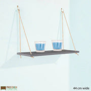 Thames Single Rope Shelf in Grey Foil by Core - Price Crash Furniture
