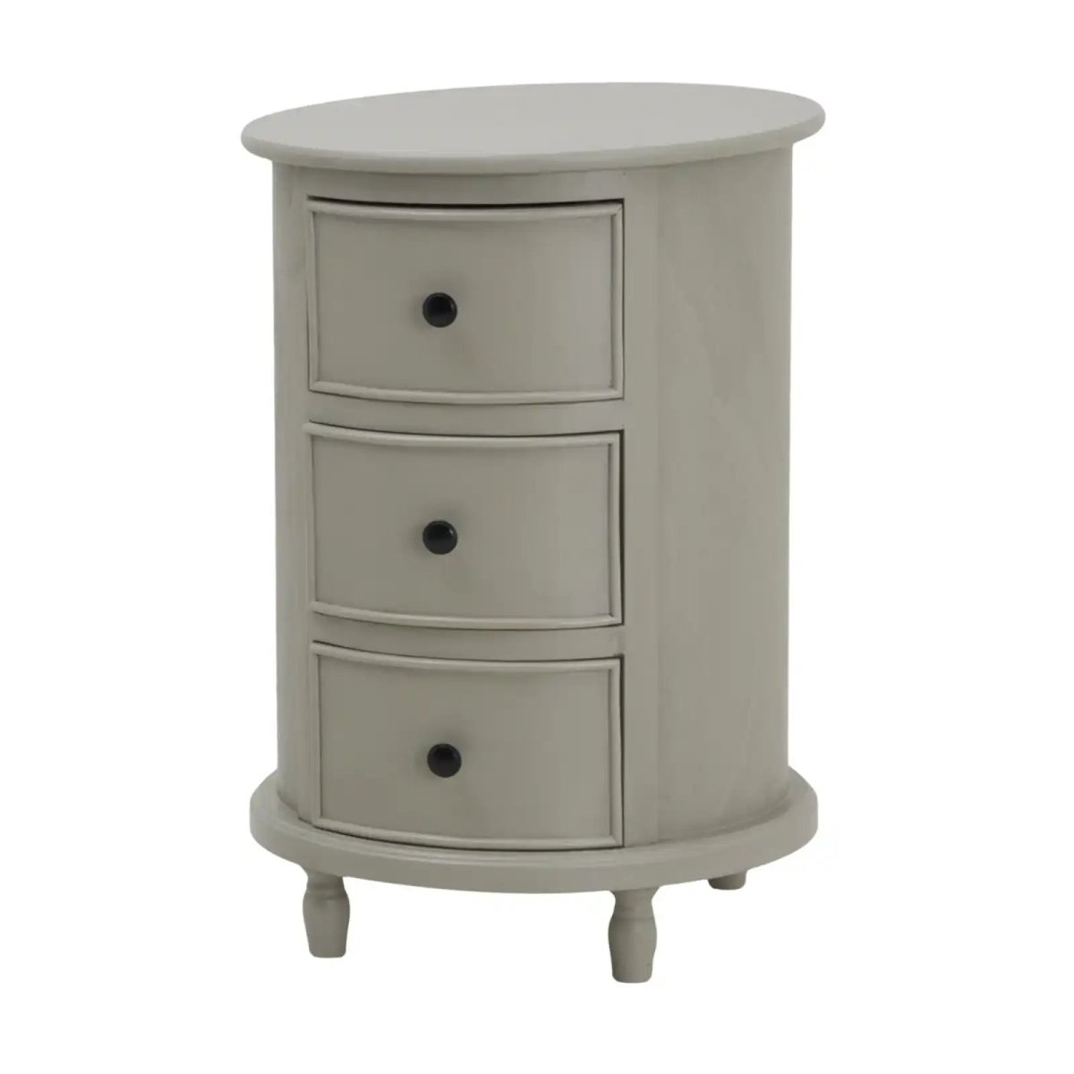 The Camden Collection 3 Drawer Round Side Table - Price Crash Furniture