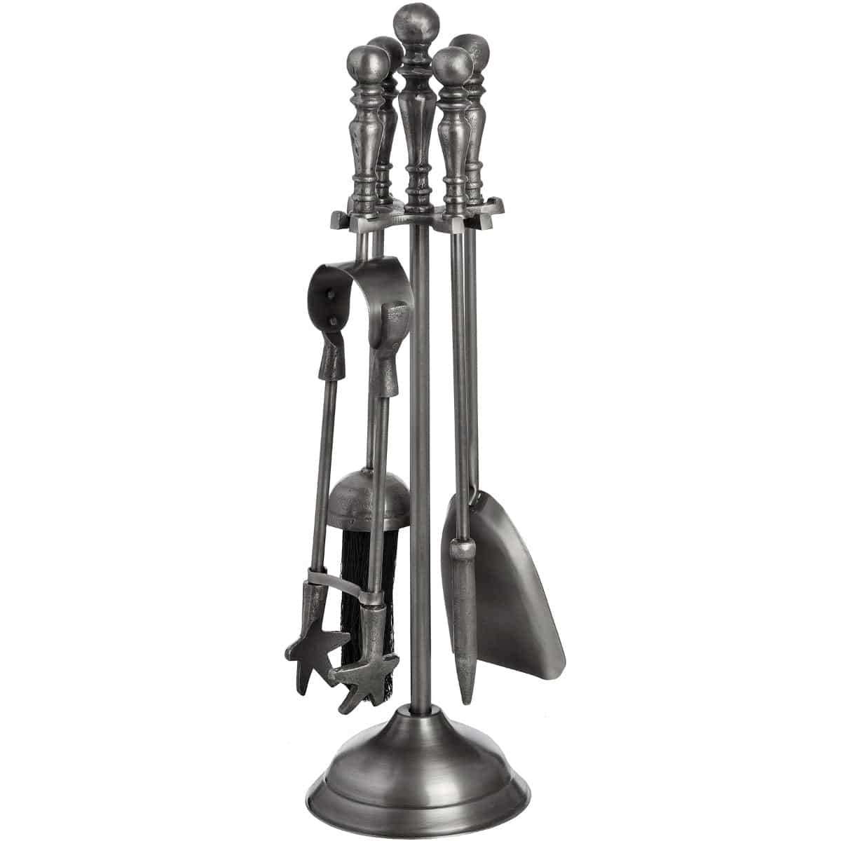 Traditional Companion Set In Antique Pewter - Price Crash Furniture