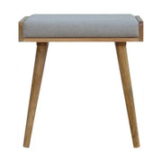 Tray Style Grey Tweed Footstool - Price Crash Furniture