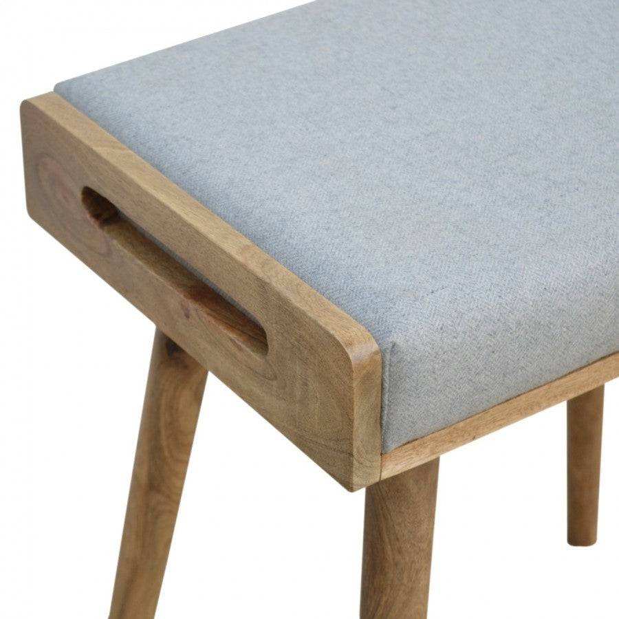 Tray Style Grey Tweed Footstool - Price Crash Furniture