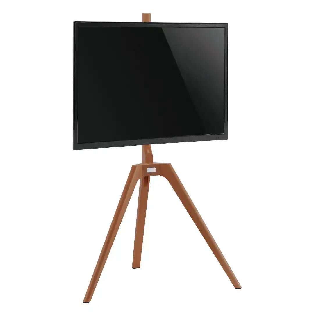 Tripod Floor TV Stand in Light Wood - Price Crash Furniture