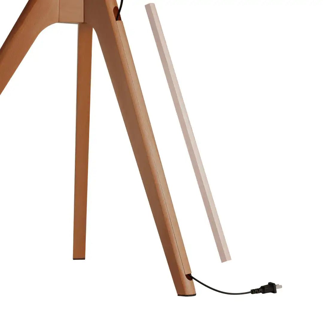 Tripod Floor TV Stand in Light Wood - Price Crash Furniture