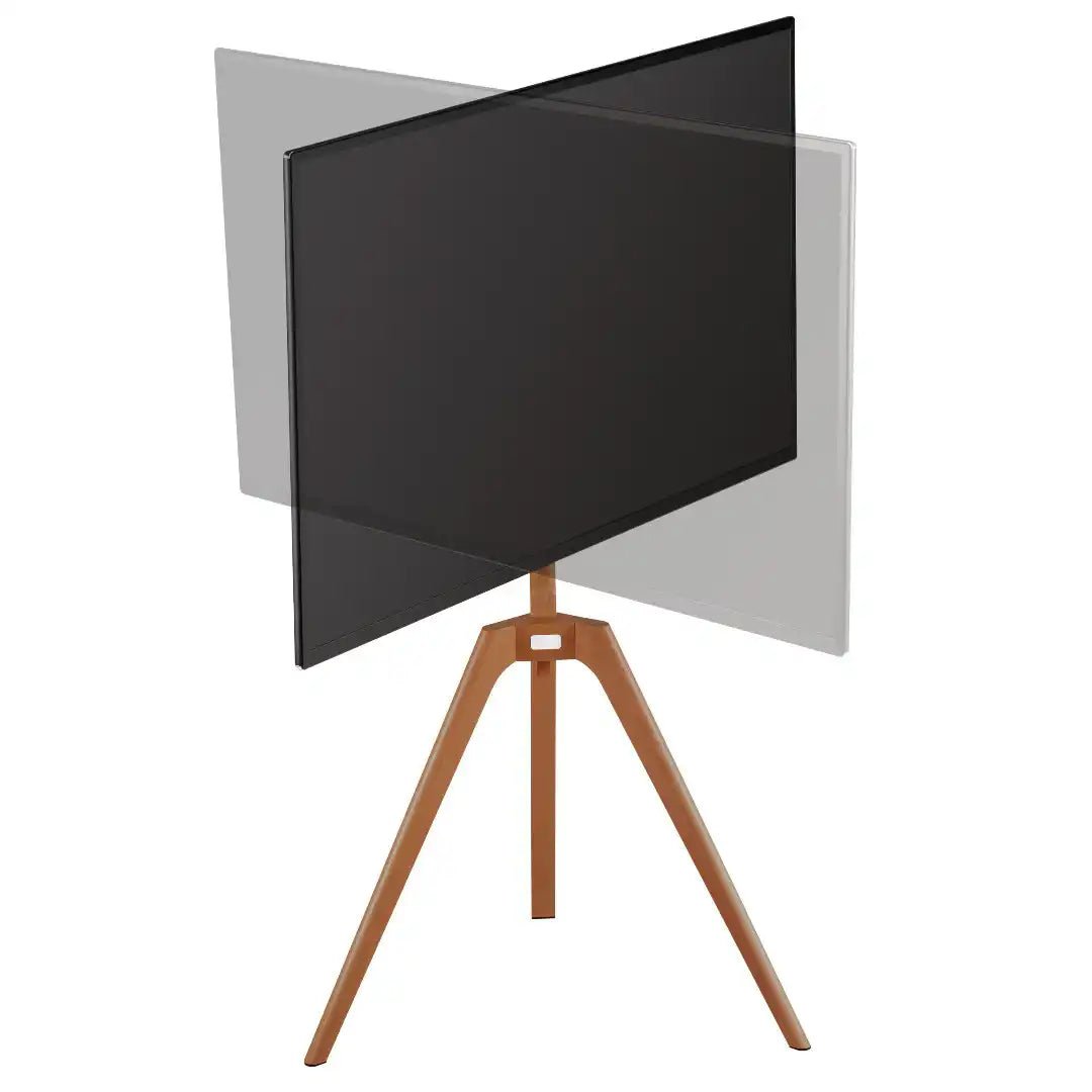 Tripod Floor TV Stand in Light Wood - Price Crash Furniture