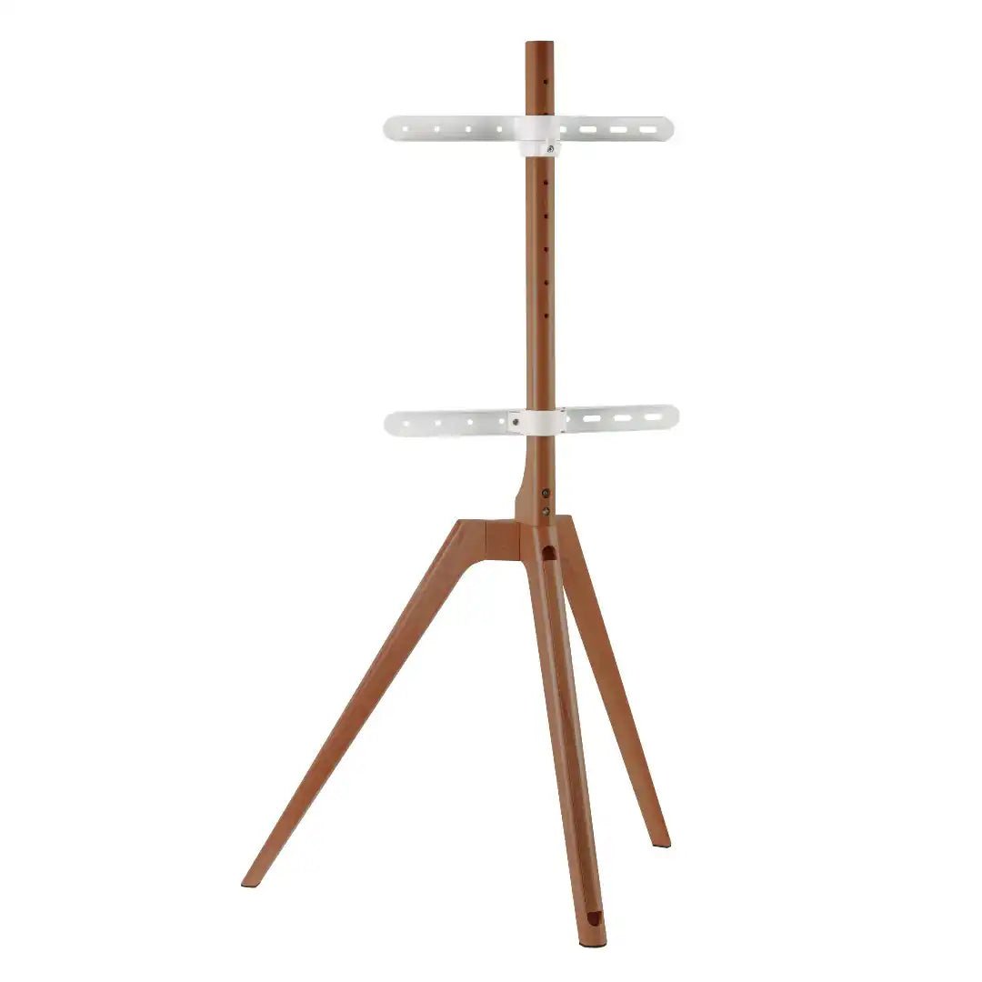 Tripod Floor TV Stand in Light Wood - Price Crash Furniture