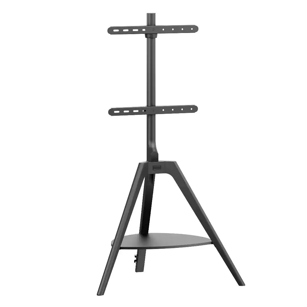 Tripod With Shelf Floor TV Stand in Black - Price Crash Furniture
