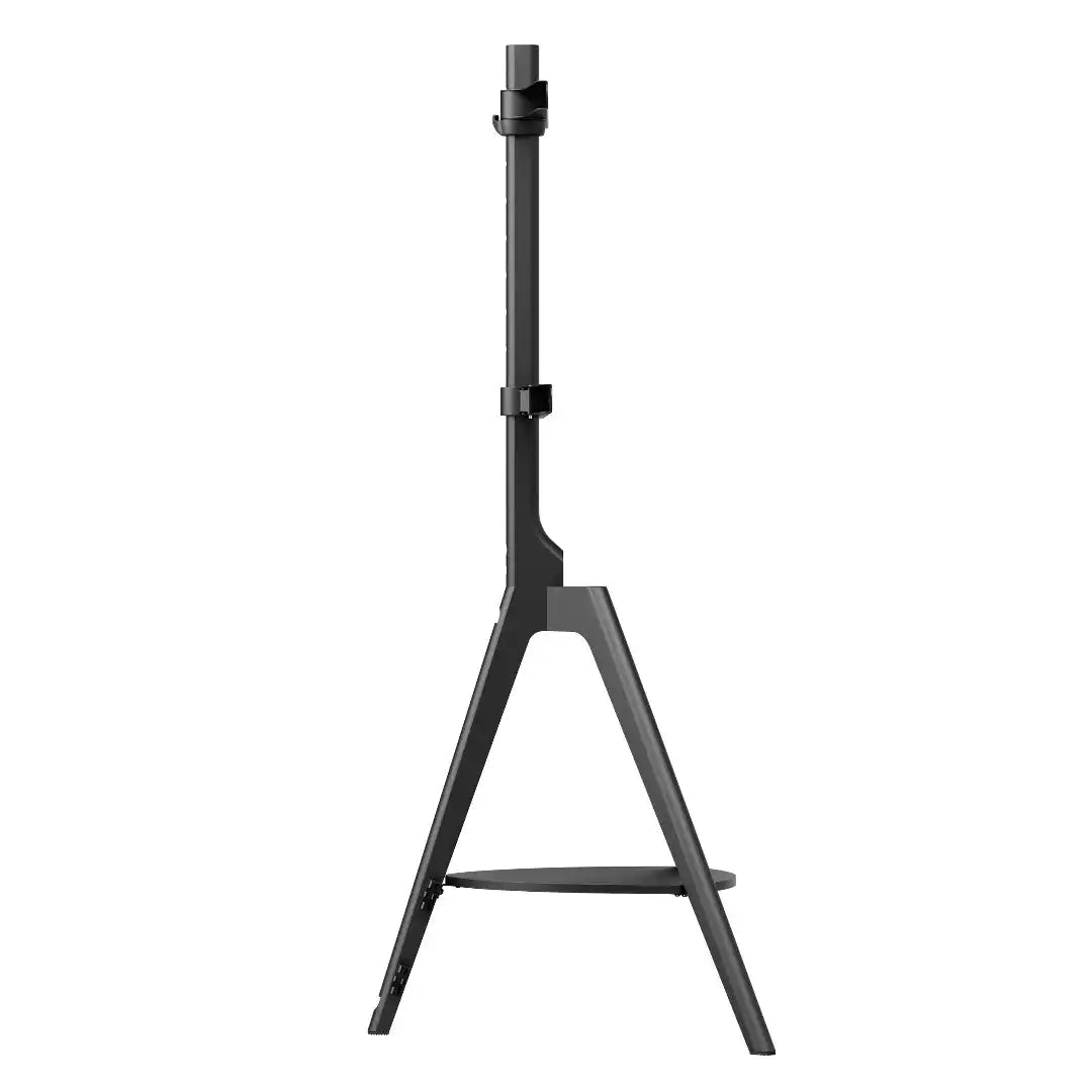 Tripod With Shelf Floor TV Stand in Black - Price Crash Furniture