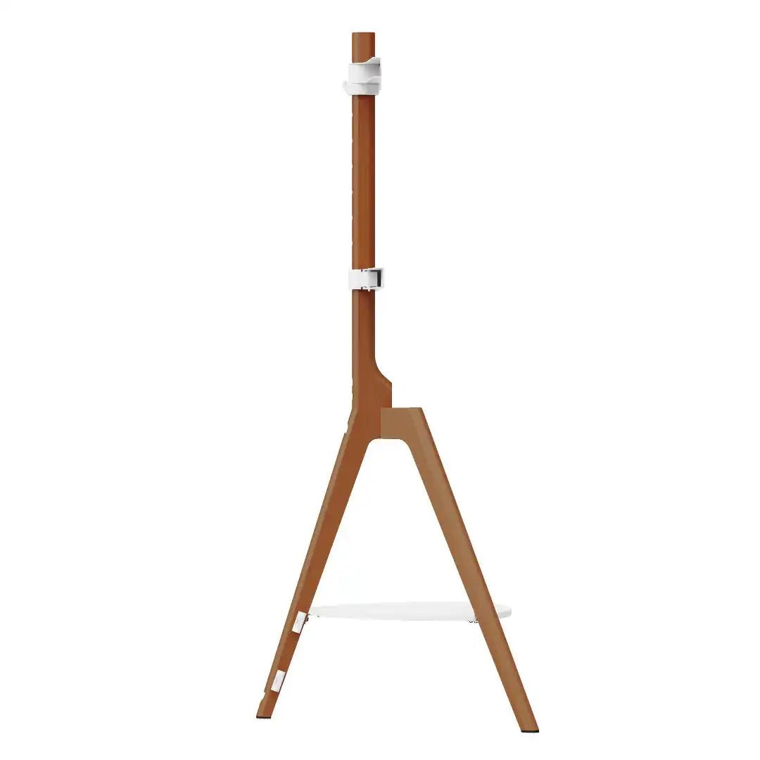 Tripod With Shelf Floor TV Stand in Light Wood - Price Crash Furniture