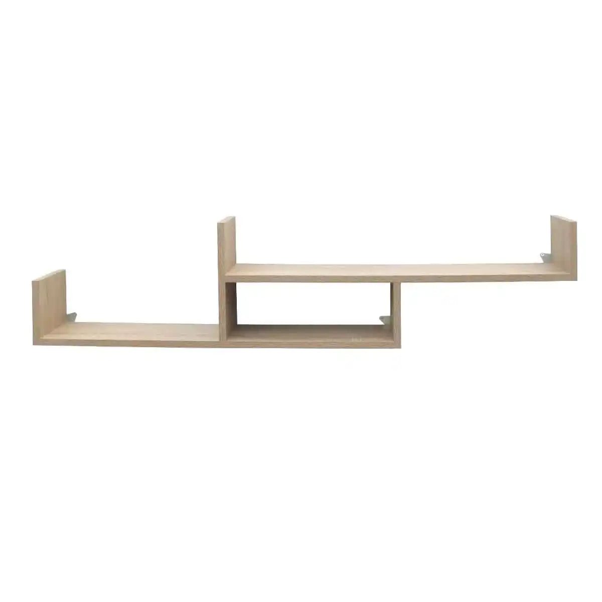 Tweed Floating 2 - Tier Wall Shelf in Oak by Core - Price Crash Furniture