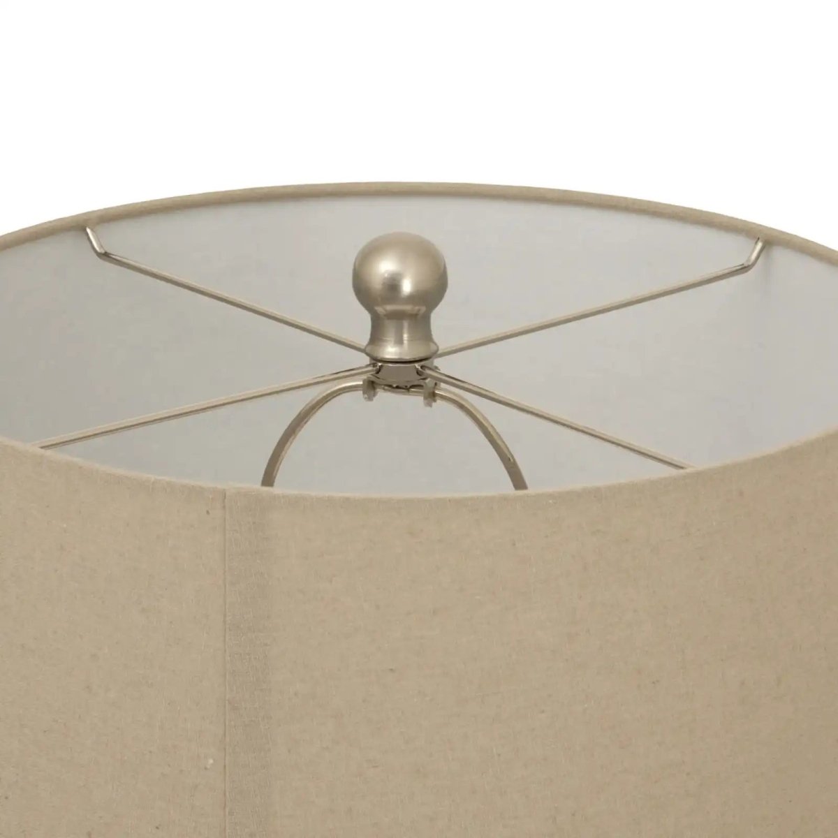 Twill Weave Ceramic Table Lamp With Linen Shade - Price Crash Furniture