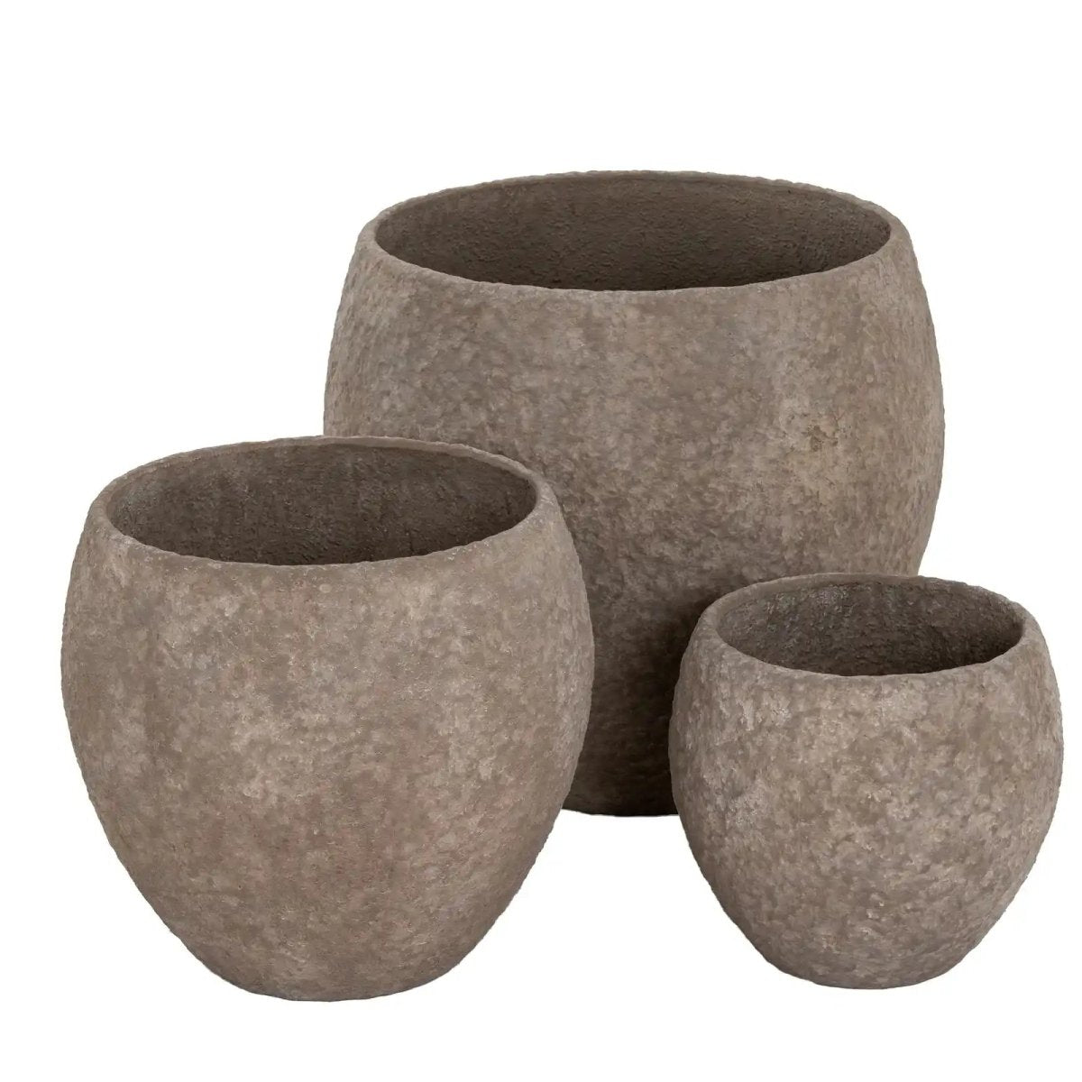 Umber Pot Belly Set Of 3 Planters - Price Crash Furniture