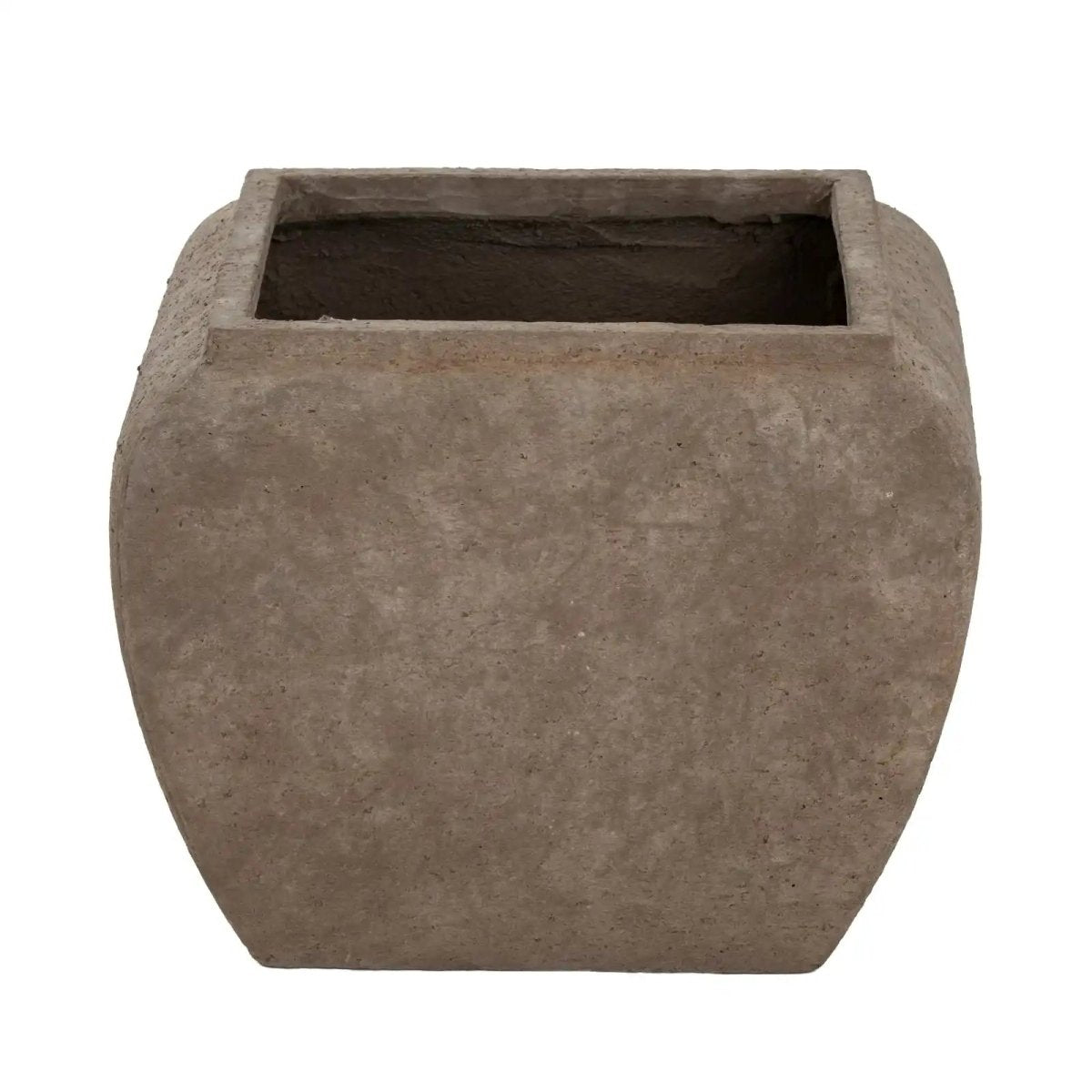 Umber Square Drum Set Of 2 Planters - Price Crash Furniture