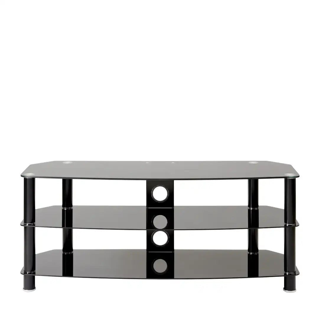 Vantage TV Stand in Black, 1200 mm - Price Crash Furniture