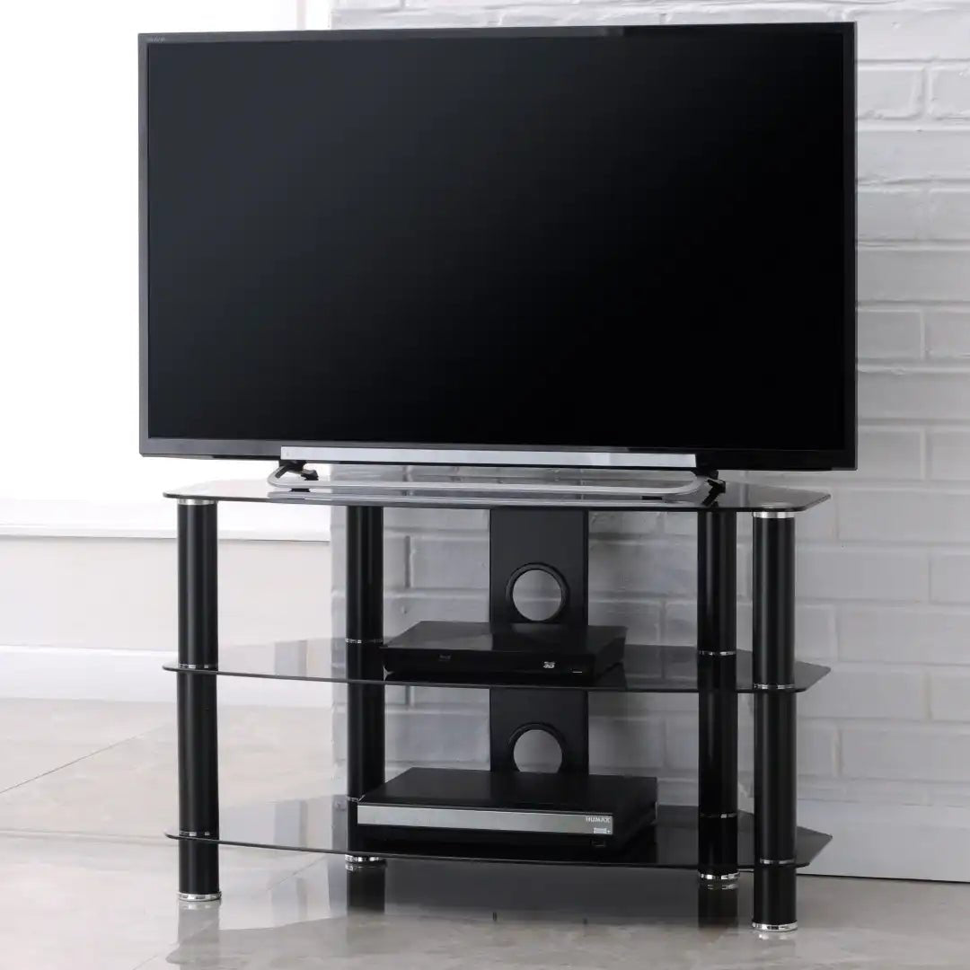 Vantage TV Stand in Black, 800 mm - Price Crash Furniture