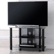 Vantage TV Stand in Black, 800 mm - Price Crash Furniture