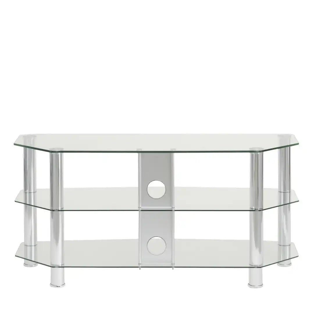 Vantage TV Stand in Chrome, 800 mm - Price Crash Furniture